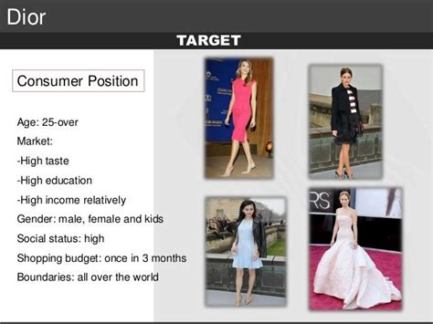 typical dior customer profile for beauty|dior target audience model.